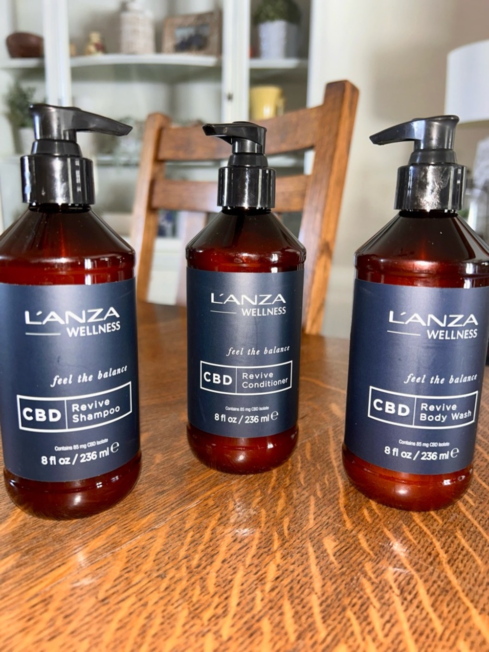 Wellness CBD Revive Shampoo,Conditioner and Body Wash - Amber Bottles